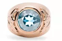 Ring Aquamarine Original Vintage 14K Rose Gold Vintage craft vrc078r